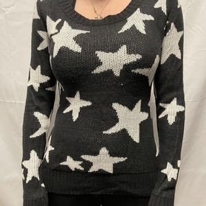 Black/white star sweater